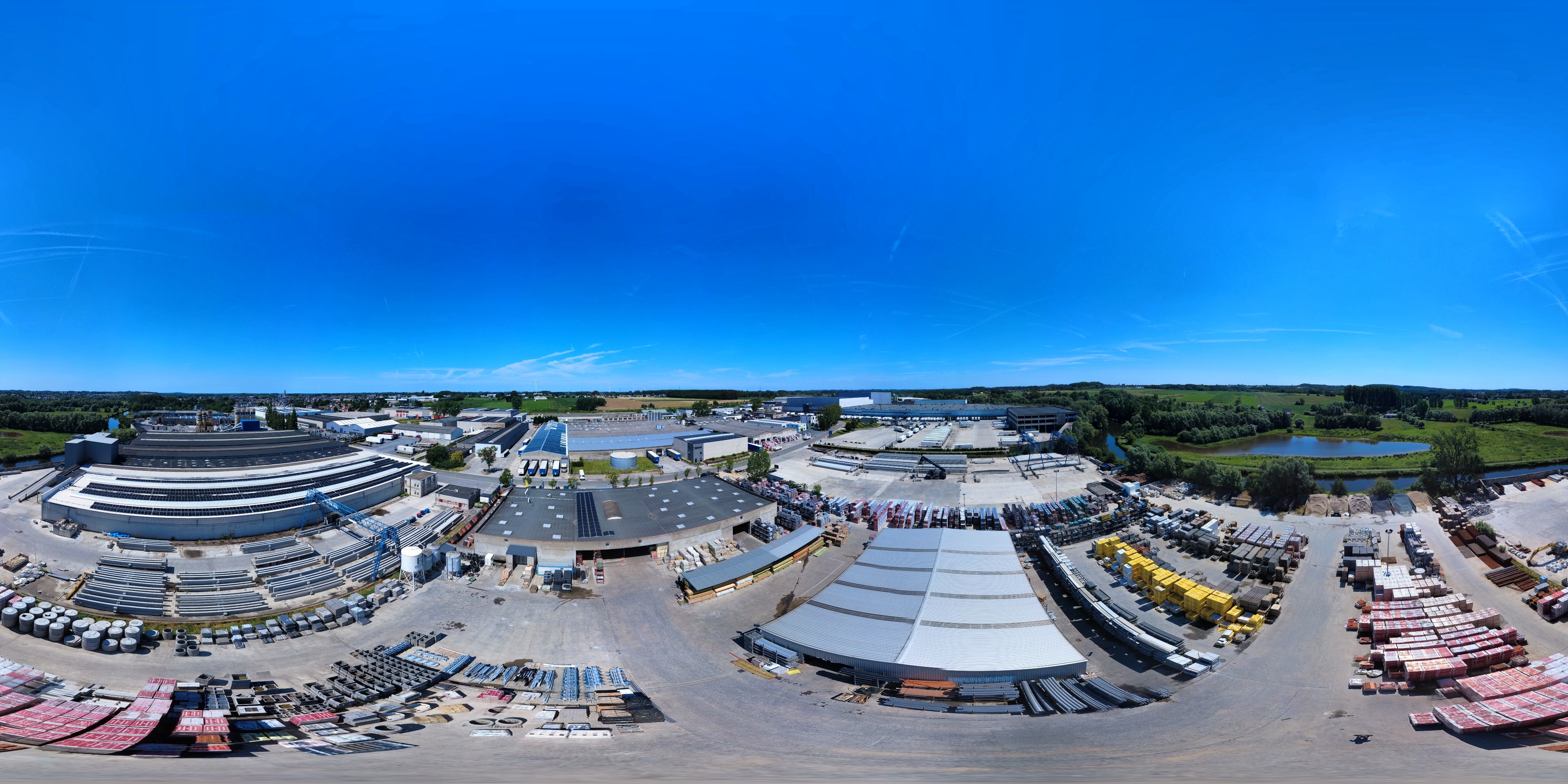 360° luchtpano van bedrijventerrein IZ2 Ninove